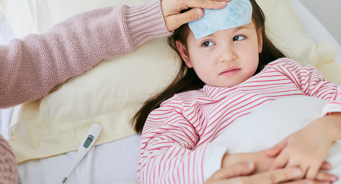 Child affected by common Winter Illnesses